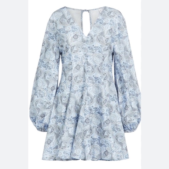 Sokie Collective Puff Sleeve Paisley Mini Dress - Picture 3 of 10